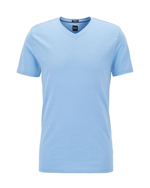 Lyst - Boss Mercerized Cotton T-shirt | Tilson in Blue for Men