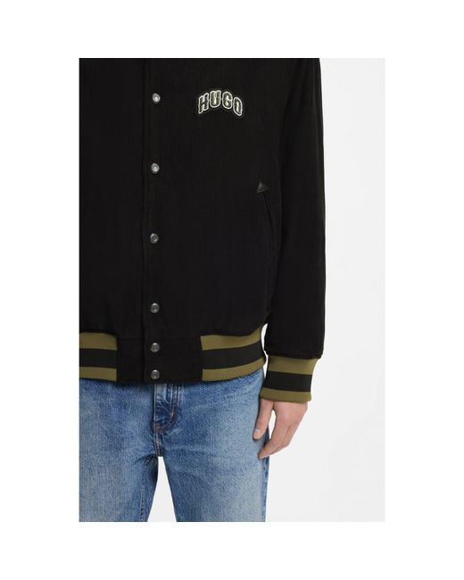 HUGO Black Varsity Jacket for men