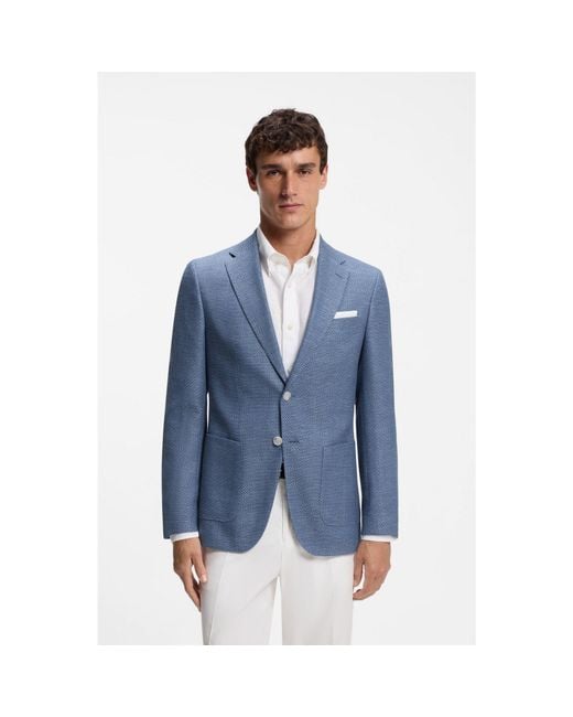 Boss Blue Slim-Fit Blazer for men