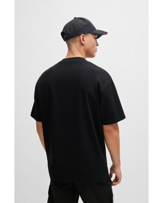 HUGO T-Shirt Domenade 10250555 01, Black für Herren