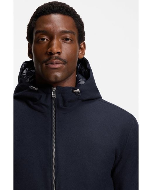 Boss Dark Blue Men's Down Jackets Size 36r for men