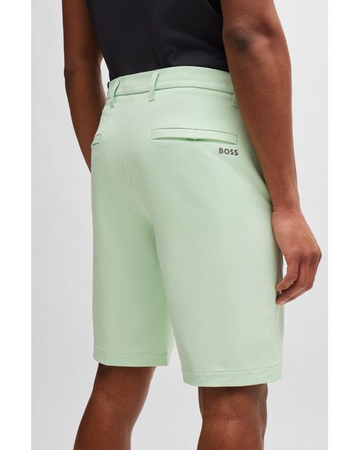 Boss Green Slim-fit Shorts In Easy-iron Four-way Stretch Fabric for men