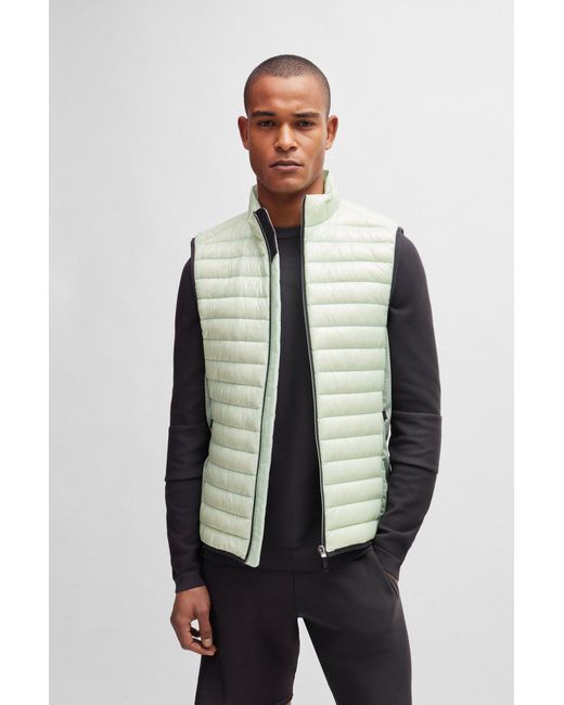 Boss Green Lightweight Water-repellent Gilet With Down Filling for men