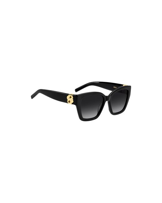 Boss Black Acetate Sunglasses With Double B Monogram
