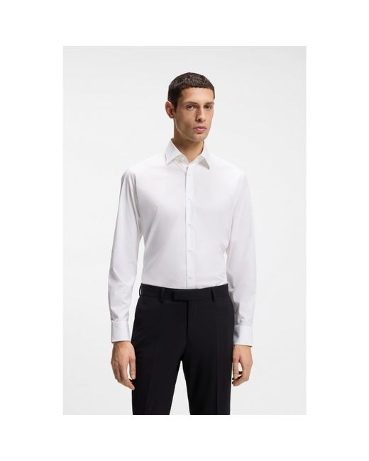 Boss White Regular-Fit Shirt for men