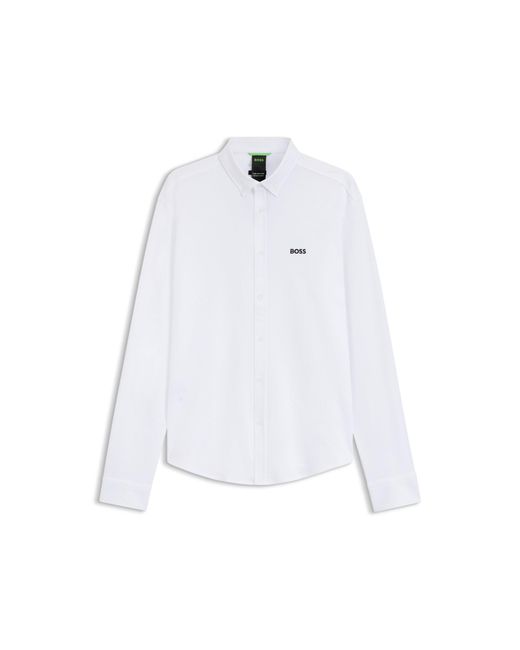 Boss White Regular-Fit Shirt for men