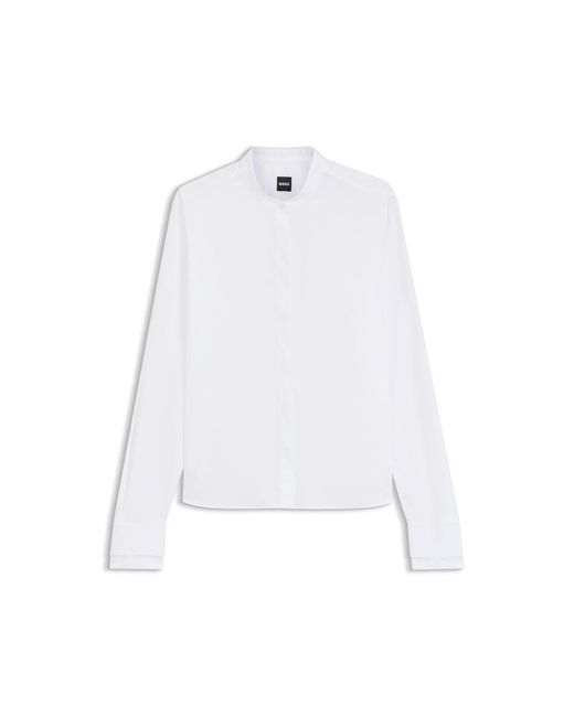 Boss White Regular-Fit Blouse