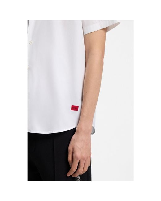 HUGO White Relaxed-Fit Shirt for men