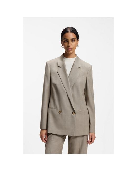 Boss Gray Regular-Fit Blazer
