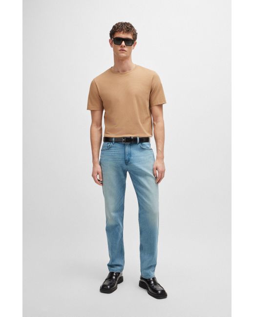 Boss Maine Regular-fit Jeans Van Comfortabel Blauw Stretchdenim in het Blue voor heren