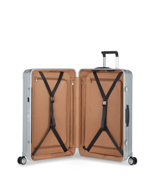 Boss X Samsonite Zilverkleurige Aluminium Koffer 76 Cm in het Gray voor heren