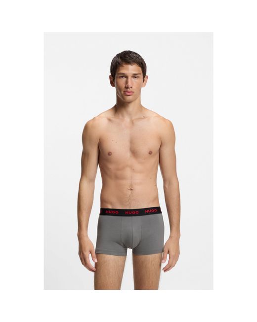 HUGO Red Three-Pack Of Logo-Waistband Trunks for men