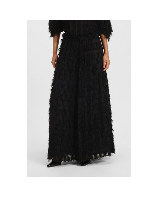 Boss Black Wide-Leg Trousers