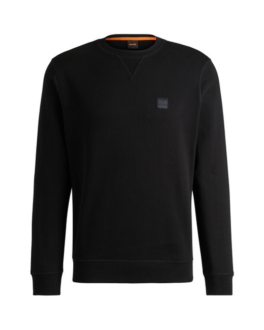 Boss ORANGE Sweatshirt Westart mit BOSS Logopatch in Black für Herren