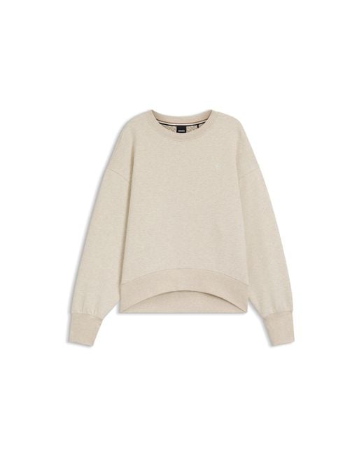 Boss Natural Cotton-Blend Sweatshirt With Double B Monogram