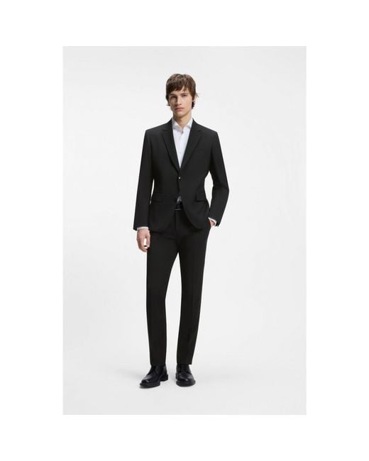 HUGO Black Two-Piece Slim-Fit Suit for men