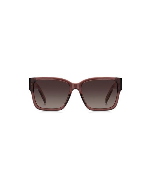Boss Brown Acetate Sunglasses With Double B Monogram