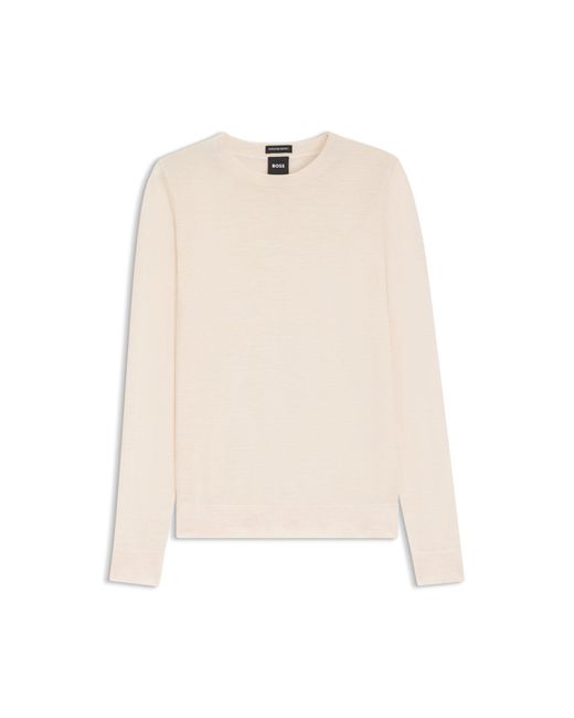 Boss Natural Slim-Fit Crew-Neck Sweater