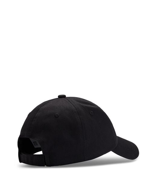 Boss Black Cotton-twill Cap With Logo Patch for men