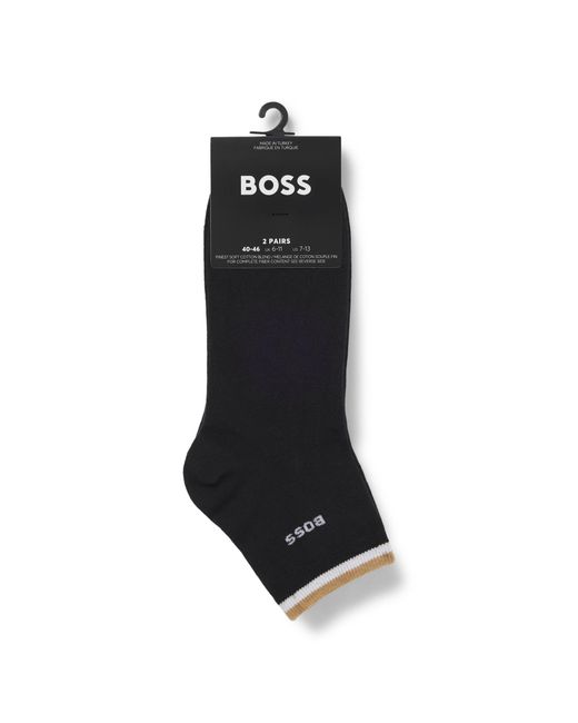 Boss Black Signature Striped Cotton Blend Socks for men
