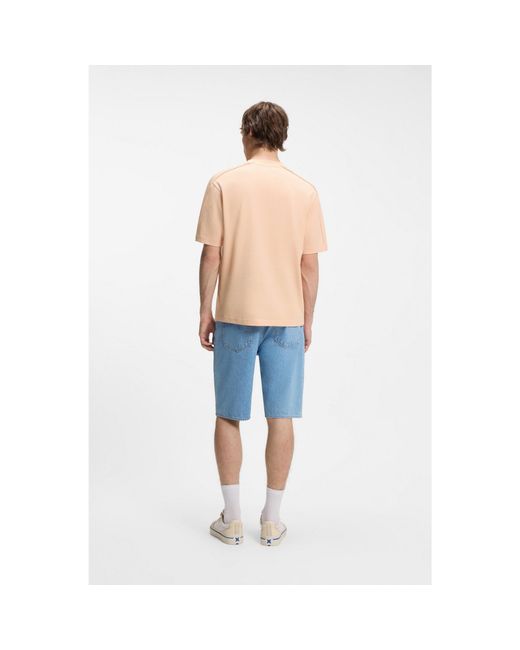 HUGO Natural Cotton-Jersey T-Shirt With Workwear Logo Label for men