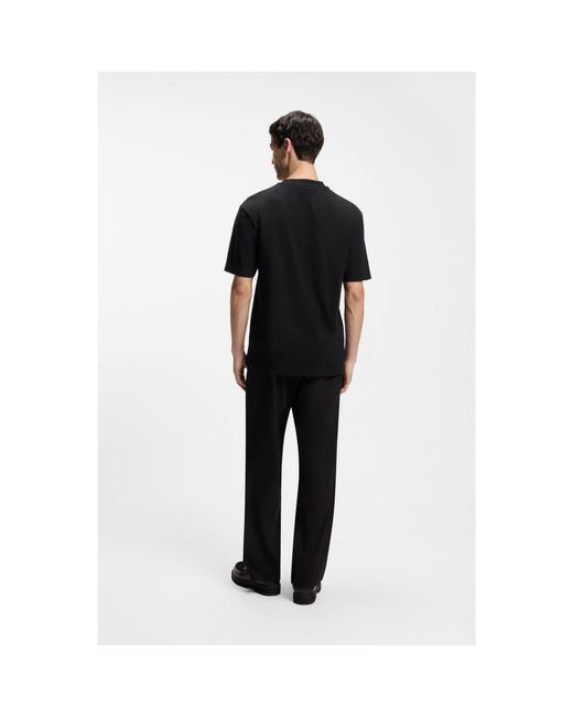 HUGO Black Relaxed-Fit T-Shirt for men