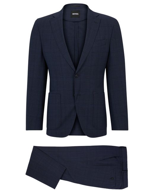 Boss Blue Slim-fit Suit for men