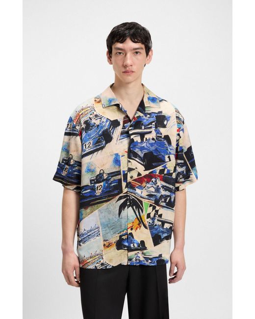 HUGO Light Blue Men's Casual Shirts Size M for men