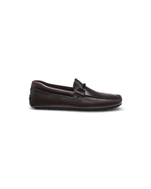 Boss Black Nappa-Leather Driver Shoes With Branded Hardware for men