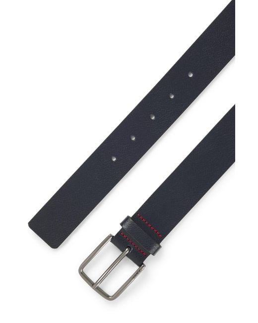 HUGO Leren Riem Met Doorngesp in het Black voor heren