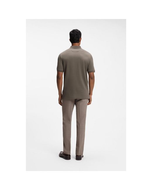 Boss Gray Regular-Fit Polo for men