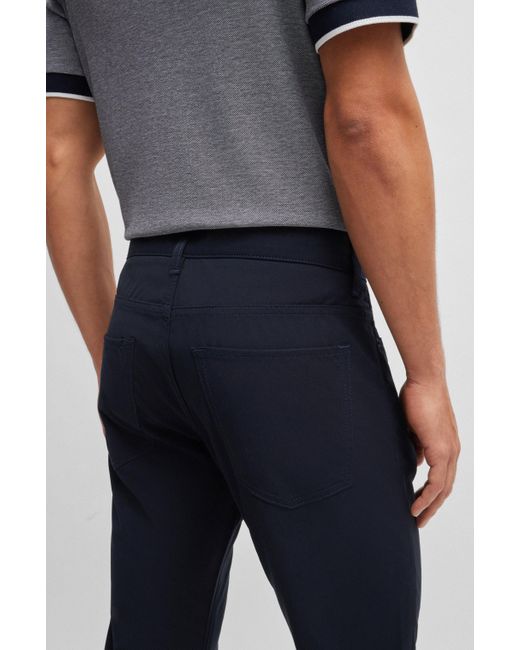 Boss Slim-fit Jeans Van Geweven Stretchmateriaal in het Blue voor heren