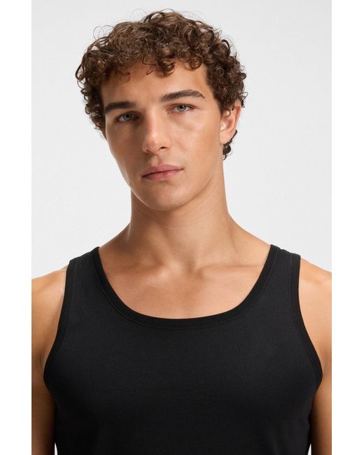 Boss Set Van Drie Onderhemden Met Logostiksels in het Black voor heren