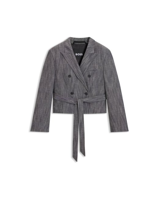 Boss Gray Regular-Fit Blazer