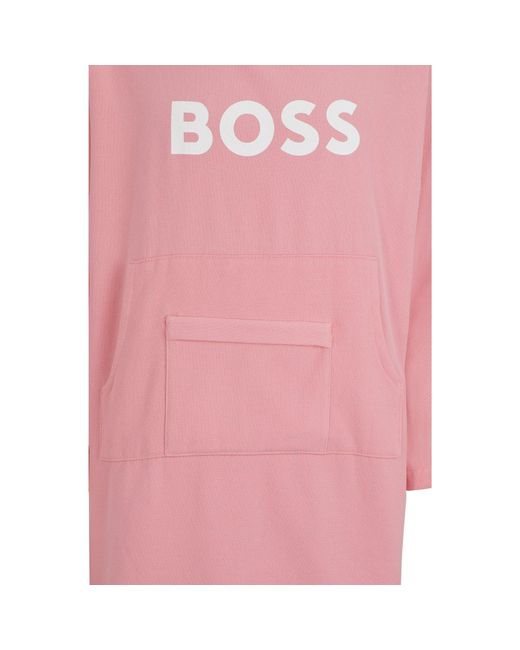 Boss Pink Logo Beach Hoodie