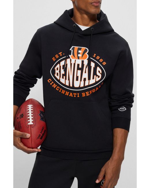 BOSS - BOSS x NFL cotton-blend hoodie with collaborative branding