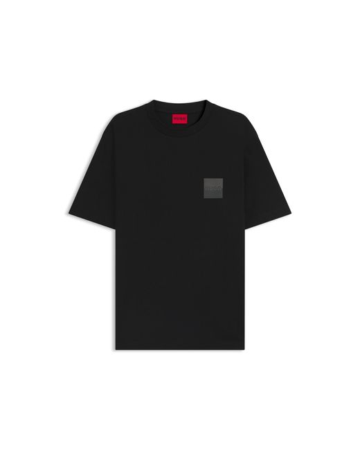 HUGO Black Relaxed-Fit T-Shirt for men