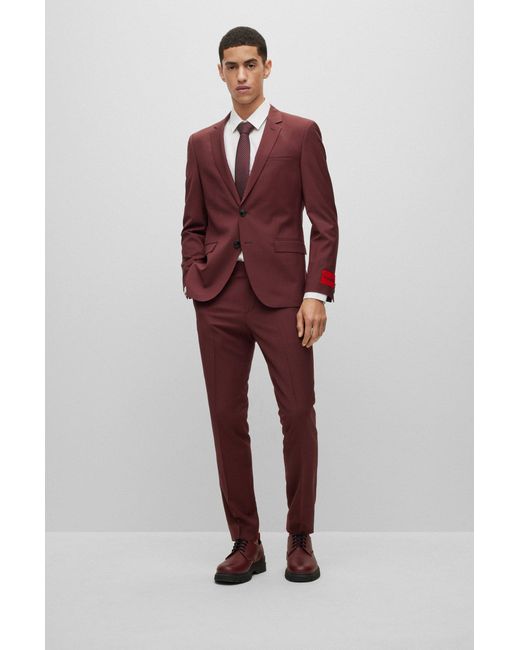 HUGO Red Extra-slim-fit Suit In Performance Stretch for men