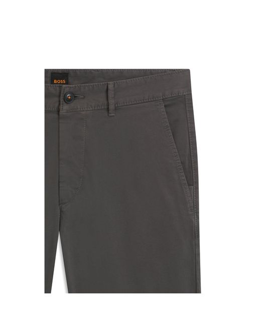 Boss Gray Slim-Fit Chinos for men