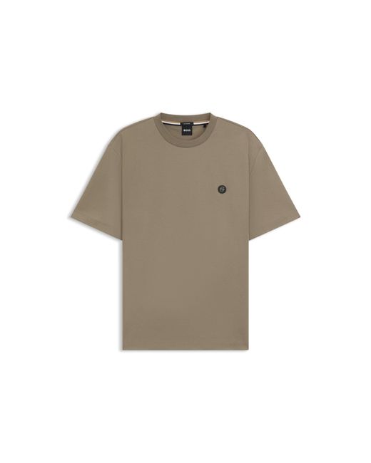 Boss Brown Regular-Fit T-Shirt for men