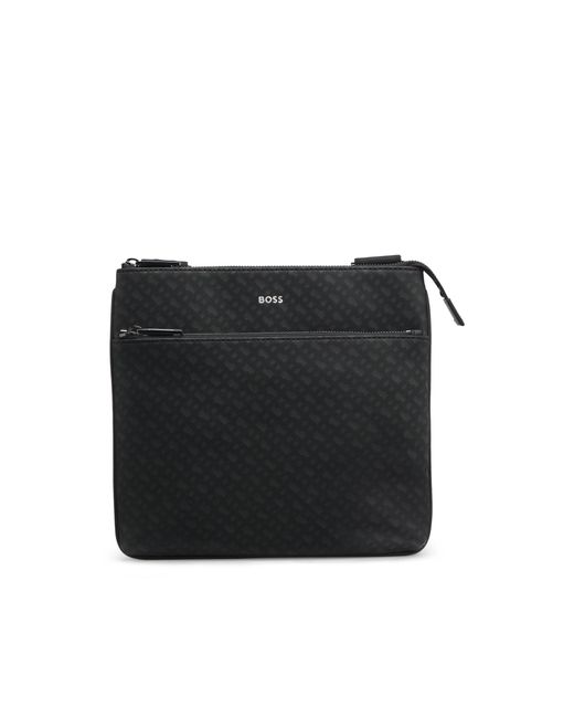 Boss Black Monogram Envelope Bag With Foil-Emed Logo for men