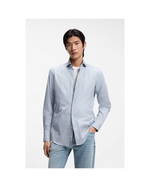 Boss Blue Slim-Fit Shirt for men