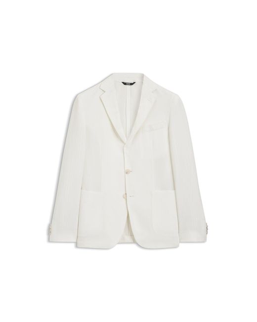 Boss White Slim-Fit Jacket for men