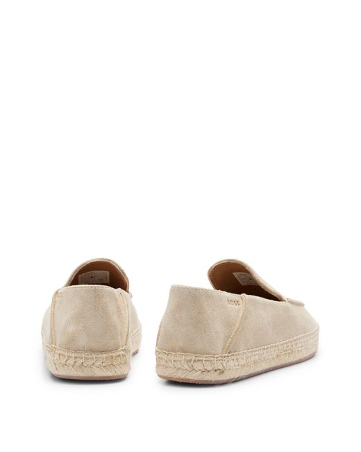 Boss Natural Suede Slip-on Espadrilles With Jute Sole for men
