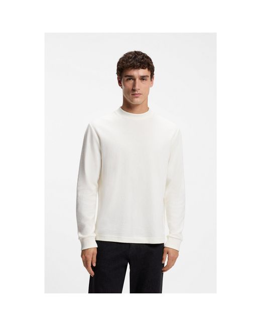 Boss White Long-Sleeved T-Shirt for men