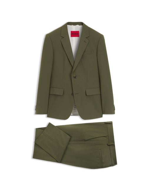 HUGO Green Two-Piece Slim-Fit Suit for men