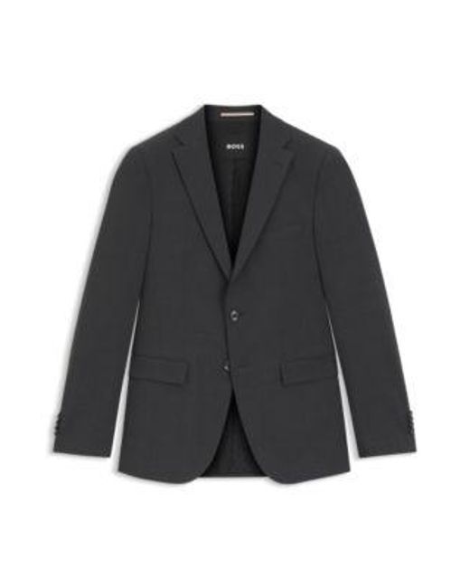 Veste De Costume Slim En Laine Mélangée Boss pour homme en coloris Black