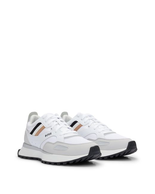 Boss White Running-style Trainers With Eva-rubber Outsole for men