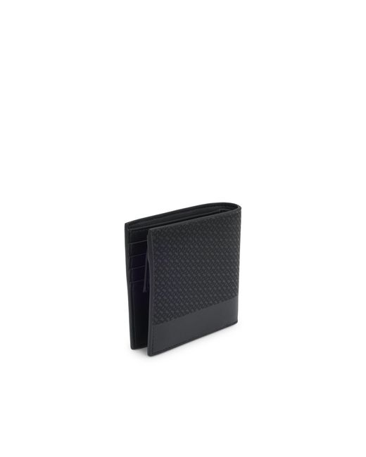Boss Black Monogram Wallet With Plain Trims for men