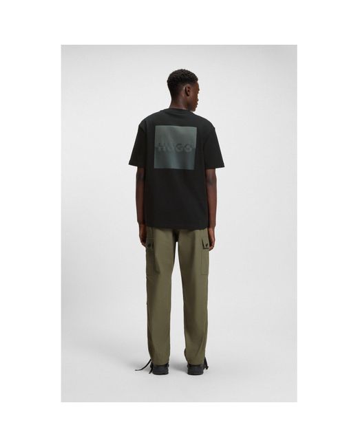 HUGO Black Relaxed-Fit T-Shirt for men
